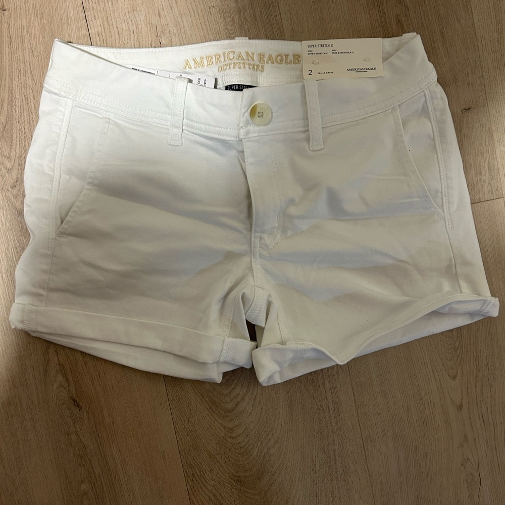 American Eagle Outfitters Women's Crisp White Jean Shorts